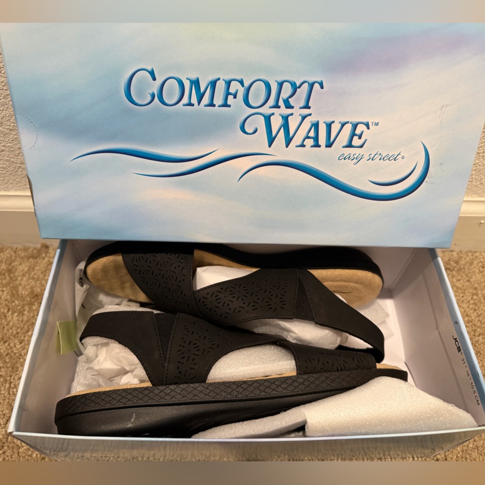 “New”Black CLAUDIA Slingback Sandals size9 - Picture 3 of 5